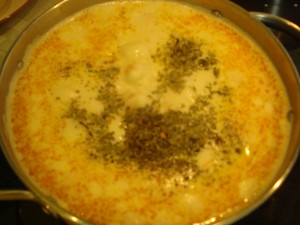 Сырный суп с креветками. шаг 4.2